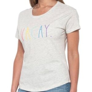 𝅺RAE Dunn “Vacay” Graphic Tee Shirt NWT Size XS
